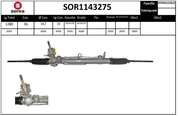 SOR1143275 SERA Рулевой механизм (фото 1)