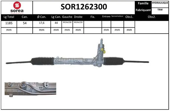 SOR1262300 SERA Рулевой механизм (фото 1)