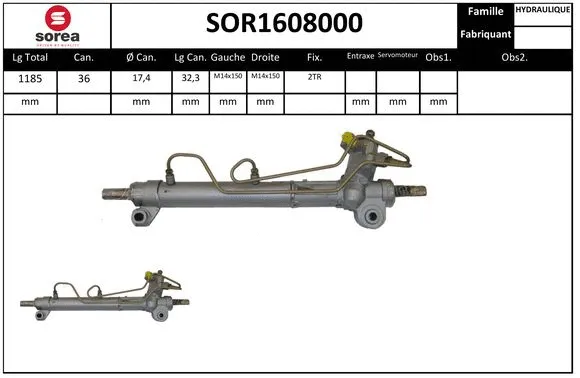 SOR1608000 SERA Рулевой механизм (фото 1)