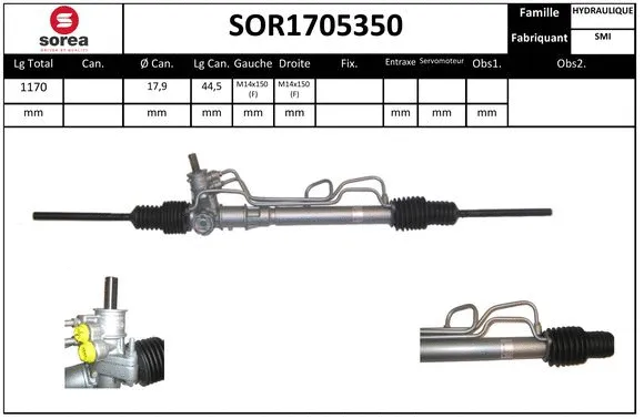 SOR1705350 SERA Рулевой механизм (фото 1)