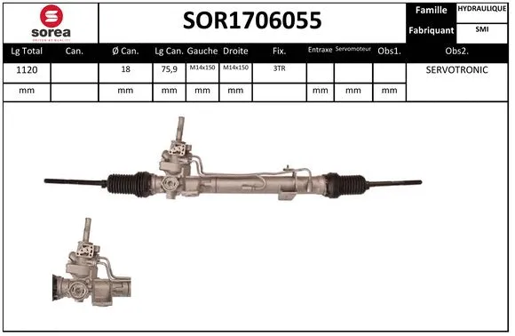 SOR1706055 SERA Рулевой механизм (фото 1)
