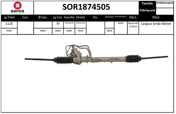 SOR1874505 SERA Рулевой механизм (фото 1)