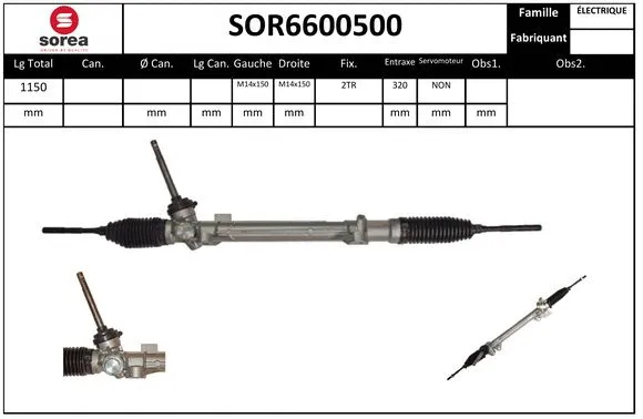 SOR6600500 SERA Рулевой механизм (фото 1)