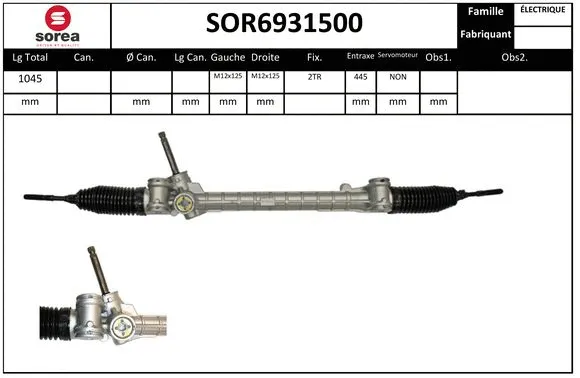 SOR6931500 SERA Рулевой механизм (фото 1)