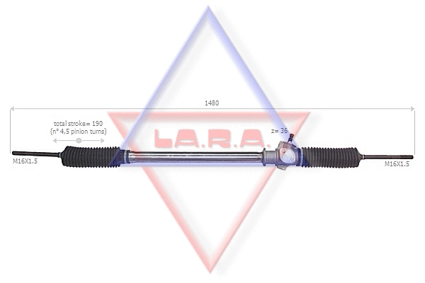 190021 LARA Рулевой механизм (фото 1)