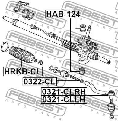 HAB-124 FEBEST Подвеска, рулевое управление (фото 2)