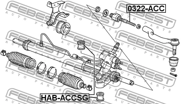 HAB-ACCSG FEBEST Подвеска, рулевое управление (фото 2)
