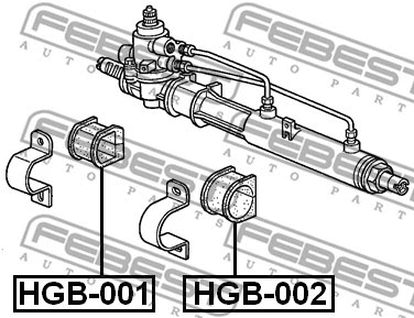 HGB-002 FEBEST Подвеска, рулевое управление (фото 2)