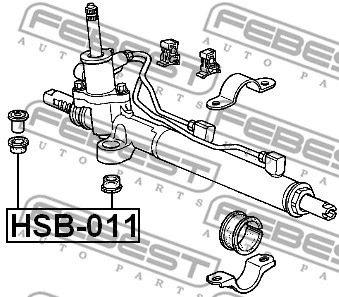 HSB-011 FEBEST Подвеска, рулевое управление (фото 2)