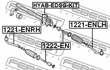 HYAB-EDSG-KIT FEBEST Подвеска, рулевое управление (фото 2)