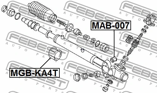 MGB-KA4T FEBEST Подвеска, рулевое управление (фото 1)