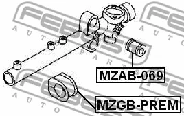 MZAB-069 FEBEST Подвеска, рулевое управление (фото 2)
