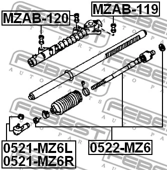 MZAB-120 FEBEST Подвеска, рулевое управление (фото 2)