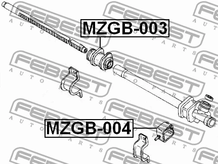 MZGB-004 FEBEST Подвеска, рулевое управление (фото 2)