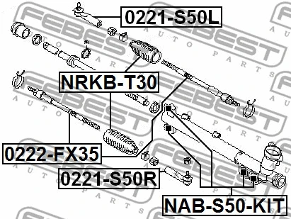 NAB-S50-KIT FEBEST Подвеска, рулевое управление (фото 2)