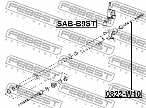 SAB-B9ST FEBEST Подвеска, рулевое управление (фото 2)