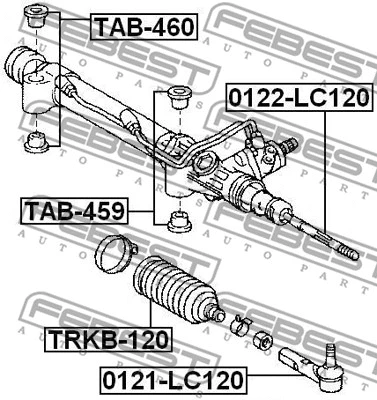 TAB-459 FEBEST Подвеска, рулевое управление (фото 2)