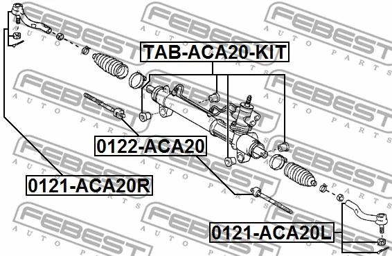 TAB-ACA20-KIT FEBEST Подвеска, рулевое управление (фото 2)