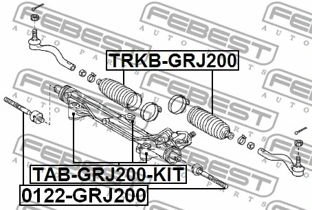 TAB-GRJ200-KIT FEBEST Подвеска, рулевое управление (фото 2)