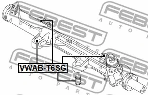 VWAB-T6SG FEBEST Подвеска, рулевое управление (фото 2)