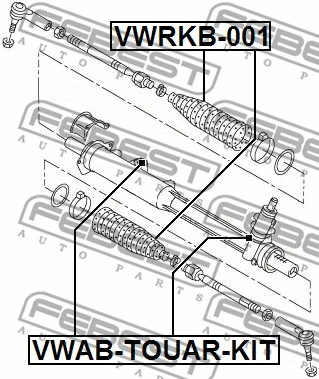 VWAB-TOUAR-KIT FEBEST Подвеска, рулевое управление (фото 2)