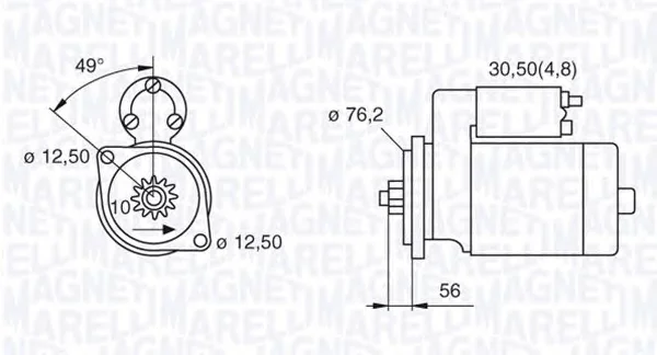 063521204080 MAGNETI MARELLI Стартер (фото 1)