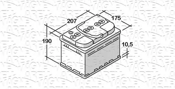 068054051010 MAGNETI MARELLI Аккумулятор (фото 1)