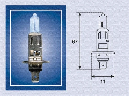 002572100000 MAGNETI MARELLI Лампа накаливания, фара рабочего освещения (фото 1)