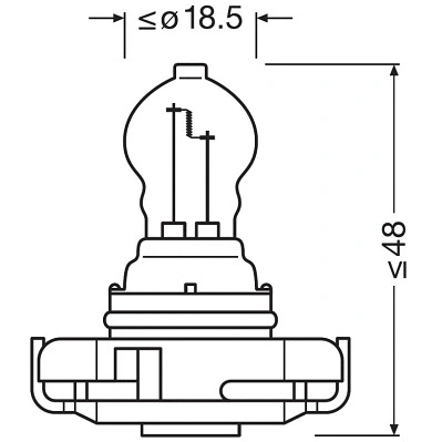 2504 OSRAM Лампа накаливания, фонарь указателя поворота (фото 2)
