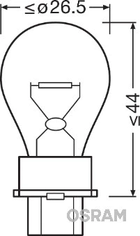 3156 OSRAM Лампа накаливания, фонарь указателя поворота (фото 1)