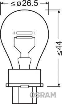3157 OSRAM Лампа накаливания, фонарь указателя поворота (фото 1)