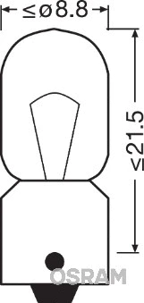 3930 OSRAM Лампа накаливания, фонарь указателя поворота (фото 1)