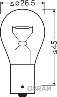7506 OSRAM Лампа накаливания, фонарь указателя поворота (фото 1)