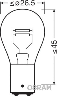 7528 OSRAM Лампа накаливания, фонарь указателя поворота (фото 1)