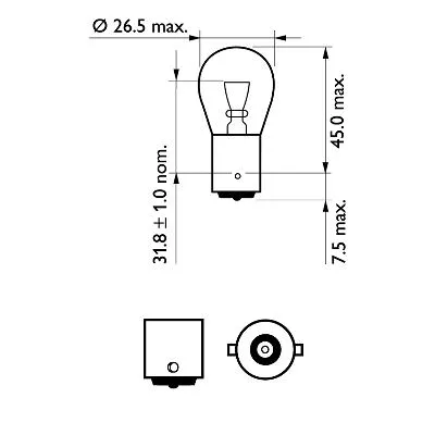 12498VPB2 PHILIPS Лампа накаливания, фонарь указателя поворота (фото 2)