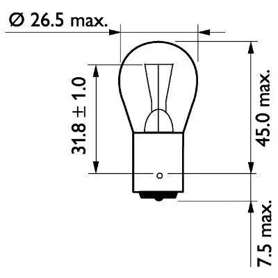 13498B2 PHILIPS Лампа накаливания, фонарь указателя поворота (фото 1)