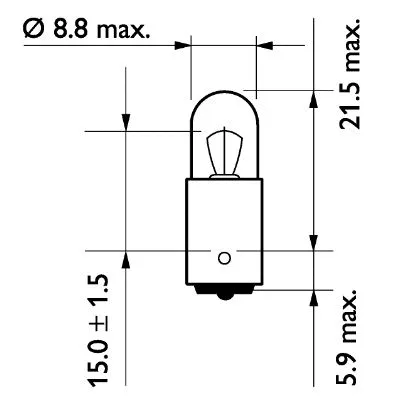 13929B2 PHILIPS Лампа накаливания, фонарь указателя поворота (фото 1)