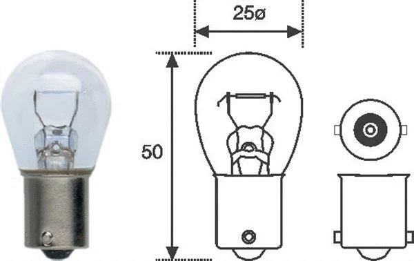 008506100000 MAGNETI MARELLI Лампа накаливания, фонарь указателя поворота (фото 1)