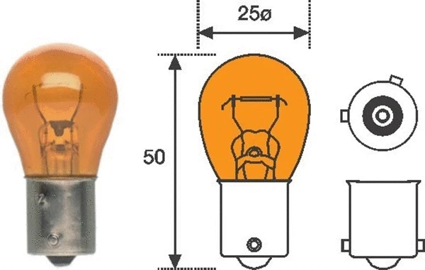 008507100000 MAGNETI MARELLI Лампа накаливания, фонарь указателя поворота (фото 1)