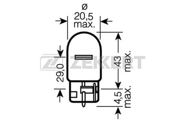 LP-1150 ZEKKERT Лампа накаливания, фонарь указателя поворота (фото 1)