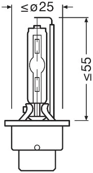 66240CBN OSRAM Лампа накаливания, фара дальнего света (фото 2)