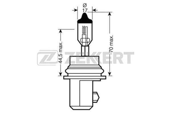LP-1007 ZEKKERT Лампа накаливания, основная фара (фото 1)