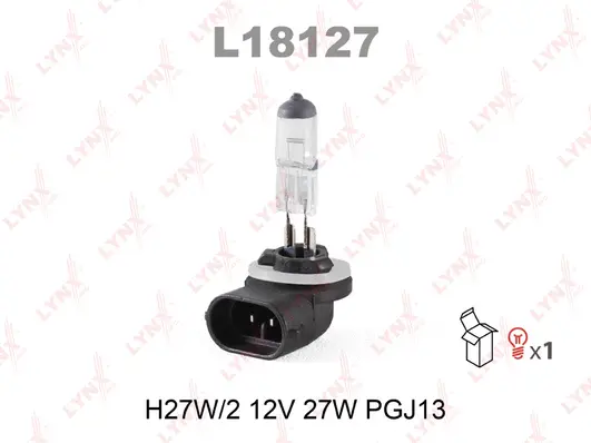 L18127 LYNXAUTO Лампа накаливания, противотуманная фара (фото 1)