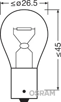 7508LDR-01B OSRAM Лампа накаливания, фонарь сигнала тормоза/задний габаритный (фото 1)