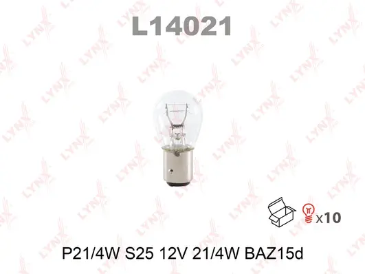 L14021 LYNXAUTO Лампа накаливания (фото 1)