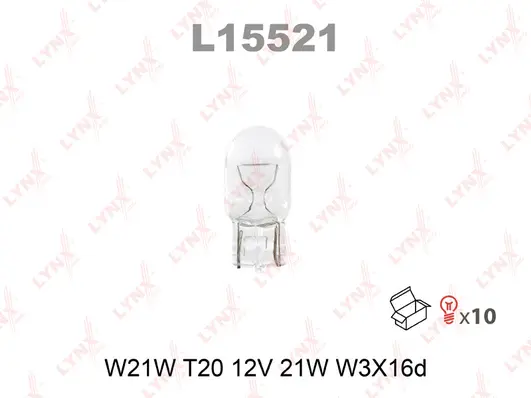 L15521 LYNXAUTO Лампа накаливания (фото 1)