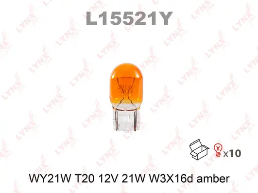 L15521Y LYNXAUTO Лампа накаливания (фото 1)