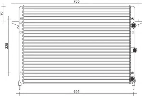 350213106009 MAGNETI MARELLI Радиатор охлаждения двигателя (фото 1)