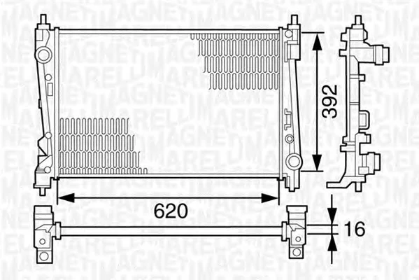 350213124900 MAGNETI MARELLI Радиатор охлаждения двигателя (фото 1)