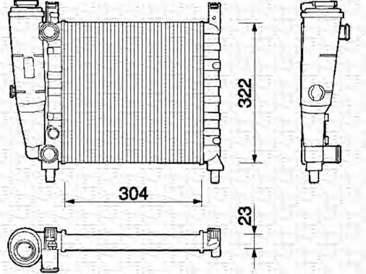 350213125000 MAGNETI MARELLI Радиатор охлаждения двигателя (фото 1)